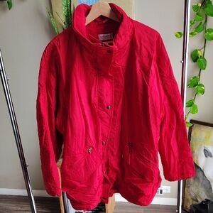 Vintage German Vibrant Red Utility Jacket